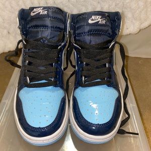 Blue chill air Jordan retro high 1 womens size 7 youth 5.5